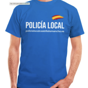 Camiseta Policía Local Hombre AZUL ROYAL