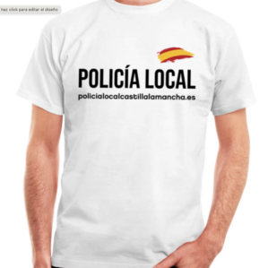 Camiseta Policía Local Hombre BLANCA