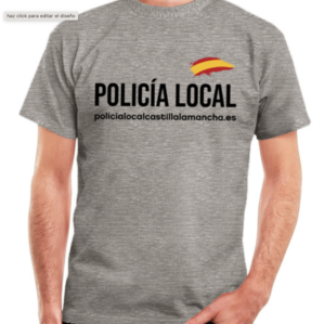 Camiseta Policía Local Hombre GRIS