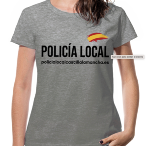Camiseta Policía Local MUJER GRIS