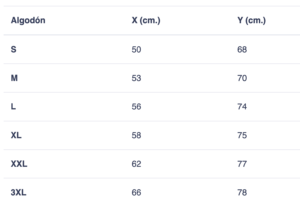 tabla de medidas tallas camiseta hombre policía local