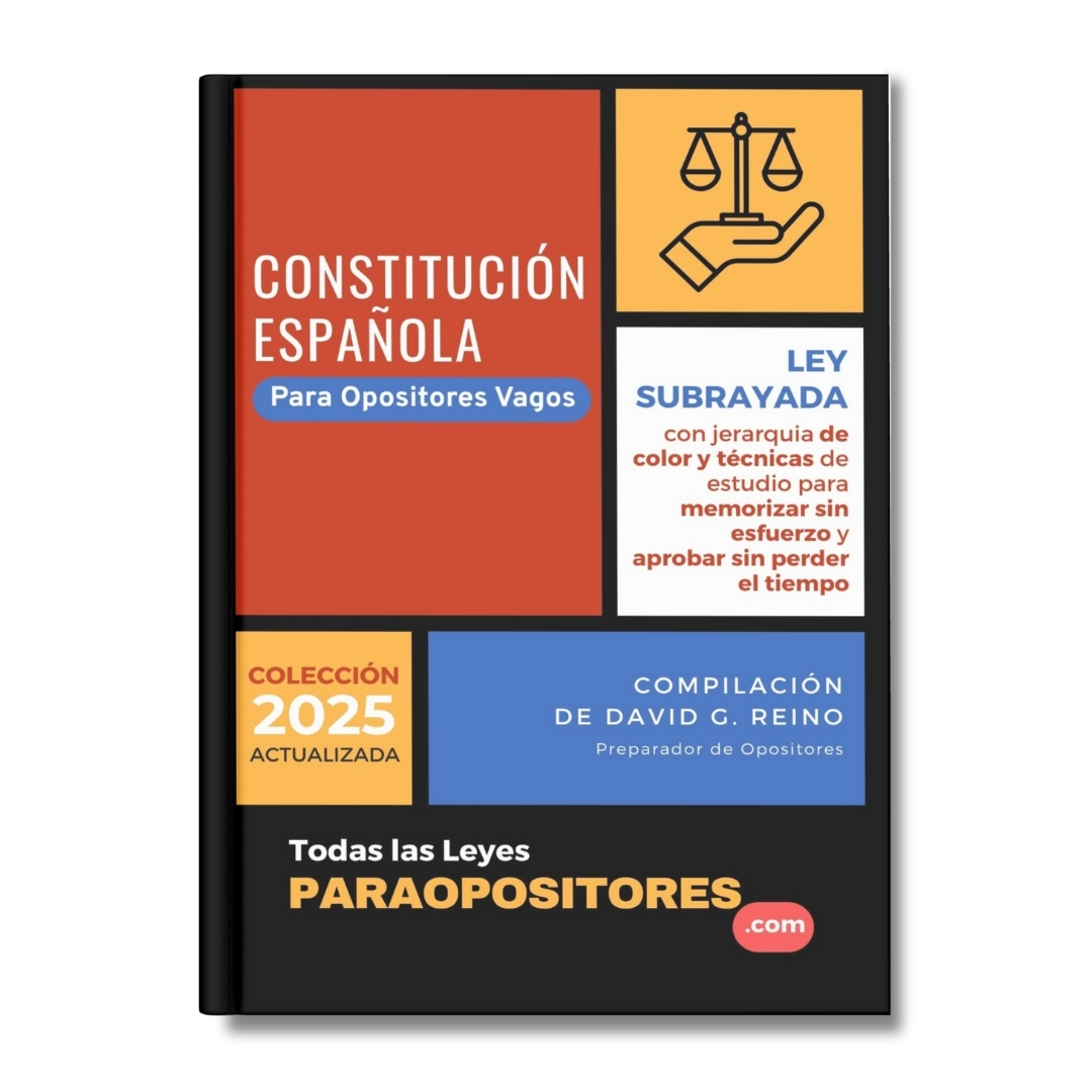 Constitución Española Subrayada para Opositores Vagos